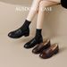 Loafers Women S Single Small Leather Velvet Cotton Shoes_vogvips.com