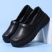 Nurse Shoes Leather Women's Soft-soled Non-slip Work Shoes Black Platform Shoes_vogvips.com
