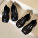 Round Head Platform Small Leather Shoes British Loafers Single Shoes_vogvips.com