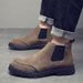 Fur Martin Boots Men's Round Head Platform Short Boots Medium Help Desert Boots Matte Leather Men_vogvips.com