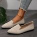 Flats Summer New Korean Style Comfortable Knit Flat Shoes Women's Shallow Large Size Loafers_vogvips.com