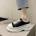 New Spring 2022 Baotou Half Slippers For Women's Outskirts, Thick Sole, High Height Canvas S, Net Red Little White_vogvips.com