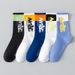 10/20 Pairs Neutral Solid Color Round Neck Spring Summer Sweat Absorbing Breathable Comfortable All-season Sports Socks_vogvips.com