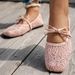 Women's Lace Fairy Style Flat Shoes Square Toe Lace up Design Mesh Material Super Soft Full of Summer Vibes_vogvips.com