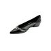 Women's Retro Slip-On Heel Sandals Rhinestone Pointed Toe Open Sides 4 Cm Height Increase Summer Women's Ballet Flats_vogvips.com