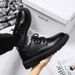 Leather For Men's Business Formal Wear, Breathable Casual Versatile British Wedding Groom Shoes, Soft Soled Work Shoes_vogvips.com