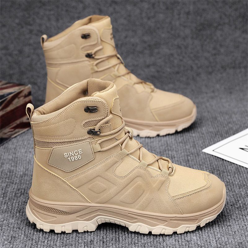 European Warm Series Autumn Winter New High-top Outdoor Sports Travel Cold-proof Martin Fashion Lace-up Height-increasing Men's Boots_vogvips.com