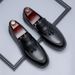 Business Leather For Men With Lazy Feet, Tassel Height Increasing Casual Men's Shoes, One Foot Stepping Le Fu Shoes_vogvips.com