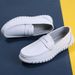 Men's Nurse Shoes White Soft-soled Non-slip Hospital Work Shoes Breathable And Comfortable Men's Casual Platform Shoes_vogvips.com