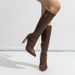 Elegant Pointed-Toe Knee-High Boots For Women – Chic Stiletto Heel Riding Boots With Side Zipper, Slim Fit Design For Stylish Outfits (Black/Brown)_vogvips.com