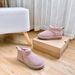 2024 Winter New Short Snow Low-Cut Sheepskin Straight Solid Color Women's Boots Warm And Cold-Proof_vogvips.com