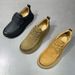 2025 Leather Crooked Casual Men's Cute And Ugly Le Fu Versatile Trendy Board Shoes_vogvips.com