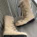 2025 Winter New Flat Versatile Plush Lace-up Ski Mid-calf Warm Fleece Snow Boots For Women_vogvips.com