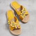 Women's Shoes New Summer One Line Women's Slippers Rope Bottom Solid Color Fashion Trend Indoor And Outdoor Six Small Flower Slippers_vogvips.com