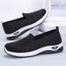 Women's Shoes Fly-woven Breathable Casual Shoes One-pedal Mother Shoes Old Beijing Cloth Shoes Flat-soled Single Shoes_vogvips.com