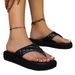 plus Size Women's Thick Sole Flip Flops round Toe Stylish Sandals_vogvips.com