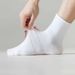 10/20/30 Pairs Neutral Solid Color Mid Calf Round Neck Spring Autumn Sweat Absorbing Breathable All Season Sports Socks_vogvips.com