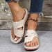 European And American Style Leopard Print Casual Flip-flops Suitable Outdoor Wear, With Wedge Or Flat Soles, T-shaped,_vogvips.com