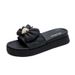 Trendy Korean-style Summer Outdoor Slippers For Women, Thick-soled Slip-on Non-slip Beach Sandals, Lightweight,_vogvips.com