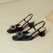 French Style Peep Sandal For Women, Chunky Heel, Summer 2025 Fairy Style, Open Back, Single Strap, Square Toe High_vogvips.com