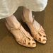 Trendy French Retro-style Closed-toe For Women, Size 26, Summer Wedge Heel With Hollow-out Design And T-strap, Niche_vogvips.com