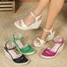 Women's Summer Wedge Sandals With Buckle Closure, Thick Platform Heel, Braided Rope Sole, Breathable & Stylish For Casual Outings_vogvips.com