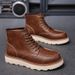 European Warm Series 2025 New Winter High Top Men's Work Motorcycle British Style Martin Boots_vogvips.com