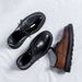 Euro Step 2025 Spring And Autumn New Solid Color Heel British Style Low Top Black Casual Thick Sole Brogue Business Shoes 4735-R_vogvips.com