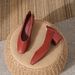 MTX Commuting Grandma For Soft Leather V-Mouth Mid-Heel Fairy High Heels Thick Heel Mary Jane Shoes Women Summer_vogvips.com
