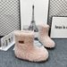 Inner Height Increase Lamb Sheep Baa ~ Furry For Women Wool Lined Winter New Short Birkens Tock Cotton Shoes Snow Boots_vogvips.com