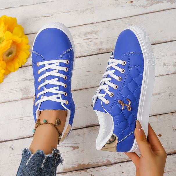 Women's Plus Size Black Sneakers Spring Autumn New Style Flat Non-Slip Round Toe Lace-Up Lightweight Casual Sports Shoes_vogvips.com