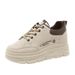 W3676 New White Shoes, 2024 Summer And Autumn, Height Increasing, Thick Soled, Wear-resistant, Casual, Versatile,_vogvips.com