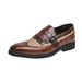 Suitable For All Seasons Large Business Size 38-46 Men's Slip-On Loafers British Formal Leather Shoes_vogvips.com