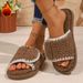 New Indoor And Outdoor Thick Sole Warm Non-Slip Velcro Maternity Cotton Slippers For Women Autumn Winter_vogvips.com