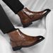 Men's Genuine Leather Martin Boots High Top Zip up Fleece Lined Ankle Shoes Business Casual Chelsea Style 2025 New_vogvips.com