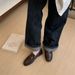 Old Money Flat Low-Heel Loafers For Women, 2026 Autumn New British Style Belt Buckle Small Leather Shoes, Vintage_vogvips.com