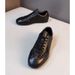 New Men's Guangzhou Casual Sports Fashion Versatile Cowhide Handmade Woven Lace-up Business Sneakers Leather Shoes 8206_vogvips.com