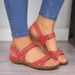 Trade Shoes Women's New Autumn And Winter Flat Wedge Open Toe Velcro Casual Sandals Large Size_vogvips.com