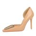 3287-K66 Head Side Hollow Shallow Mouth Wind Water Diamond Metal Square Buckle Decorative Ultra High Heels Single Shoe_vogvips.com