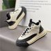 Trendy Men's 2025 Winter New Model, Leather With Fleece Lining, Non-Slip Board S, Warm And Comfortable Mid-Top Dad_vogvips.com