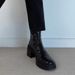 Lan Cabinet Version ~ Petite Thick-Soled Height-Increasing Slim For Women Martin British Style Round Toe Chunky Heel_vogvips.com