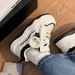 Korean-style Sports New 2026 Hot-selling Women's Shoes, Trendy Thick-soled Sneakers, Niche American Retro White Shoes_vogvips.com