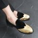Suitable For All Seasons Spring Autumn New Loafers Corduroy Patchwork Men's Patent Casual Leather Shoes Men_vogvips.com