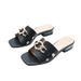 2026 Summer New Fairy Style Women's Slippers Outdoor Wear, White Flat Sandals, Fashionable Plus Size Sandals For Women,_vogvips.com
