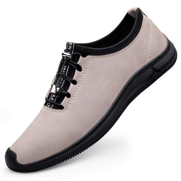 Casual Thin Leather Soft Sole Lace-up Men's Casual Shoes Work Men's Shoes_vogvips.com