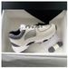 Thick Soled Dad Shoes For Women, Coarse Woolen Reflective Sneakers, Spliced Height Enhancing Lace Up Casual Shoes For Women_vogvips.com