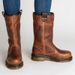 Winter New Style Round Toe PU Flat Edge Women's Plus Size Short Boots 34-43_vogvips.com