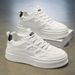 Men's Autumn New Breathable Canvas Men's Trend Versatile Thick Sole White Sports And Casual Board Shoes_vogvips.com