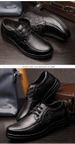 Genuine Leather Shoes Men Flat Fashion Men's Casual Brogues Shoes Brand Male Footwear Soft Comfortable Black ZH740_vogvips.com