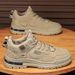 Men's High-Top Summer Work Boots - Slip-Resistant & Durable Platform Shoes For Outdoor Hiking - Khaki/Grey/Black (XB20)_vogvips.com